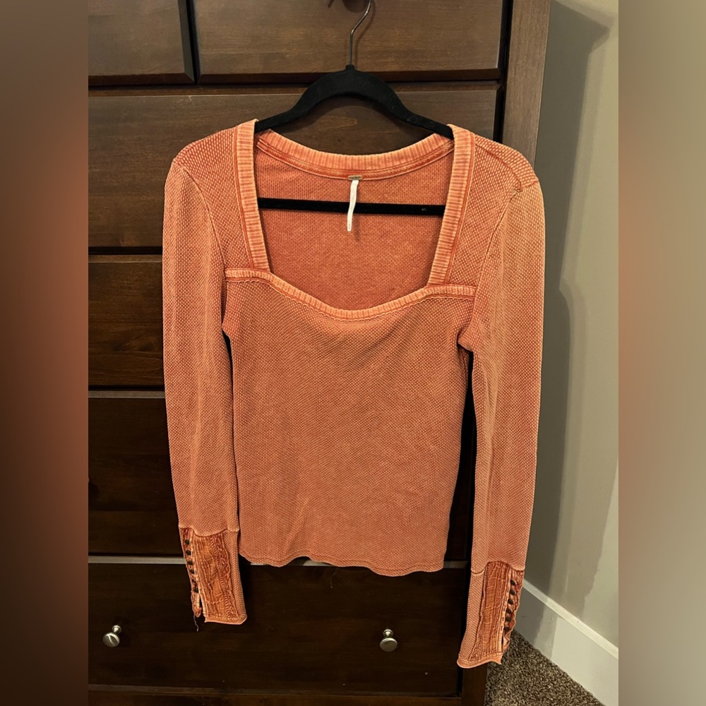 Free people square neck long sleeve